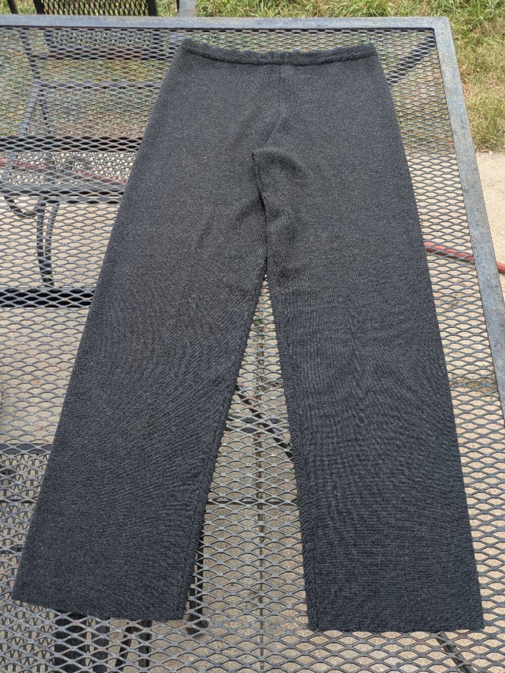Eileen Fisher Straight-Leg Knit Pants in Gray
